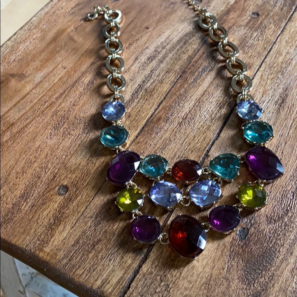 Ann Klein colorful gem fashion necklace